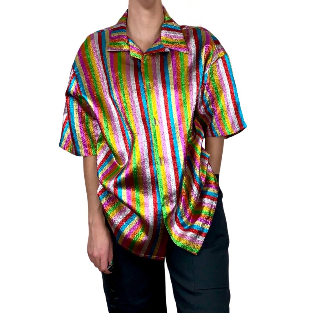Button-Up in Rainbow Stripe