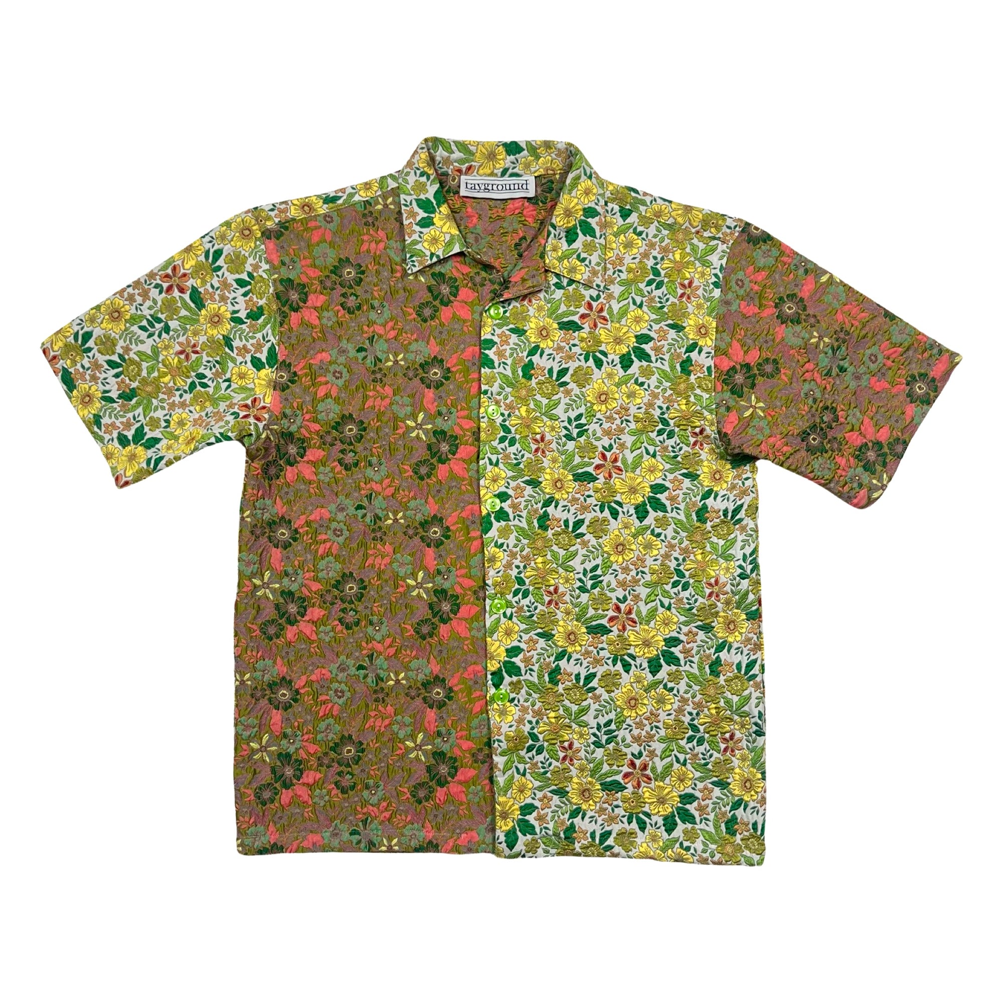Button-Up in Floral Jacquard