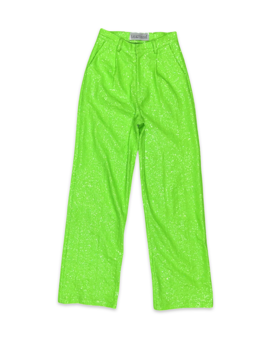 Suit Pant in Neon Green Sequin Suit Pant in Neon Green Sequin